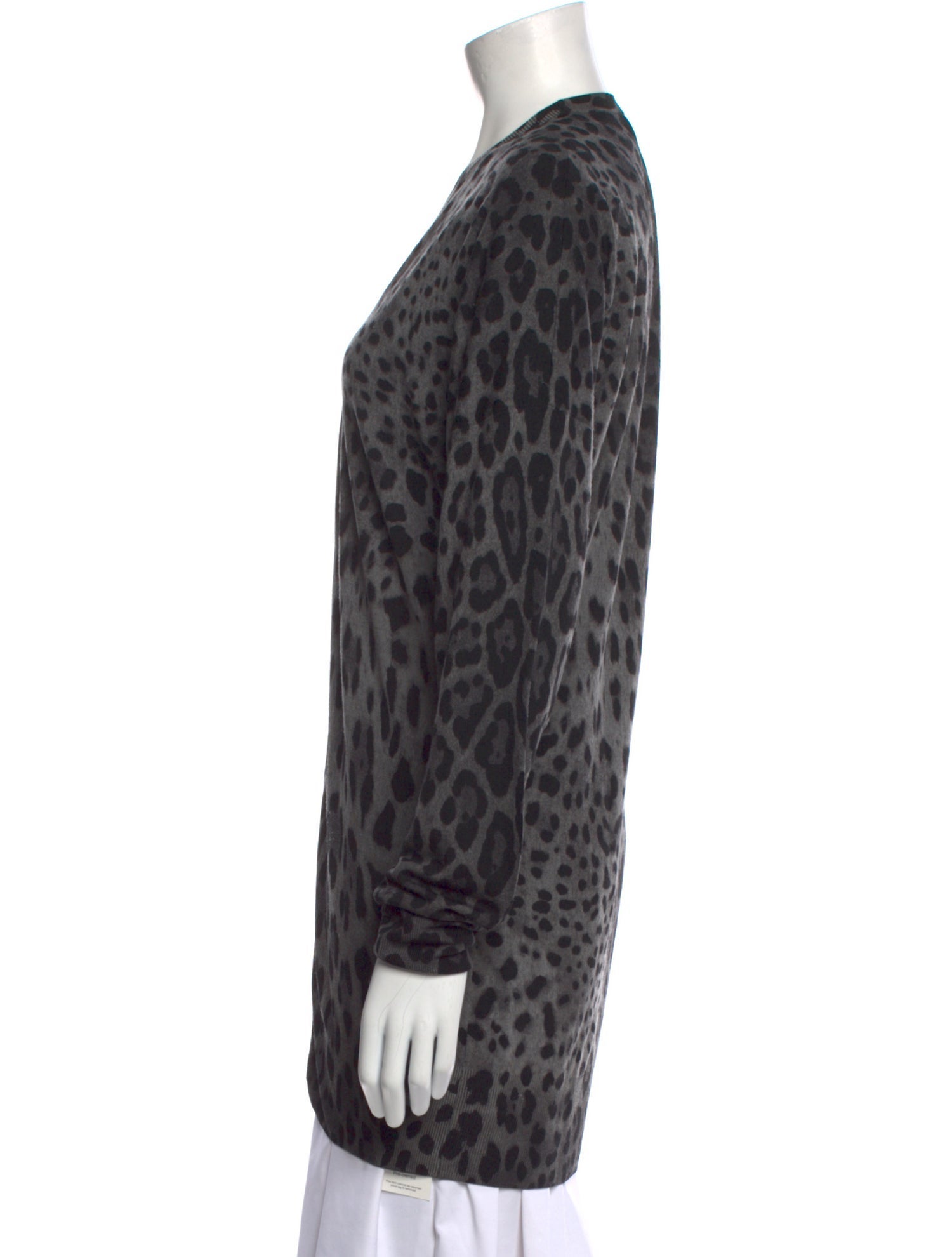 Dolce & Gabbana Virgin Wool Animal Print Sweater